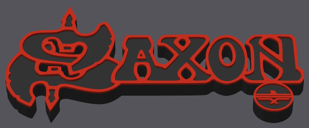 Decorative Saxon Band sign logo display POP 3D music