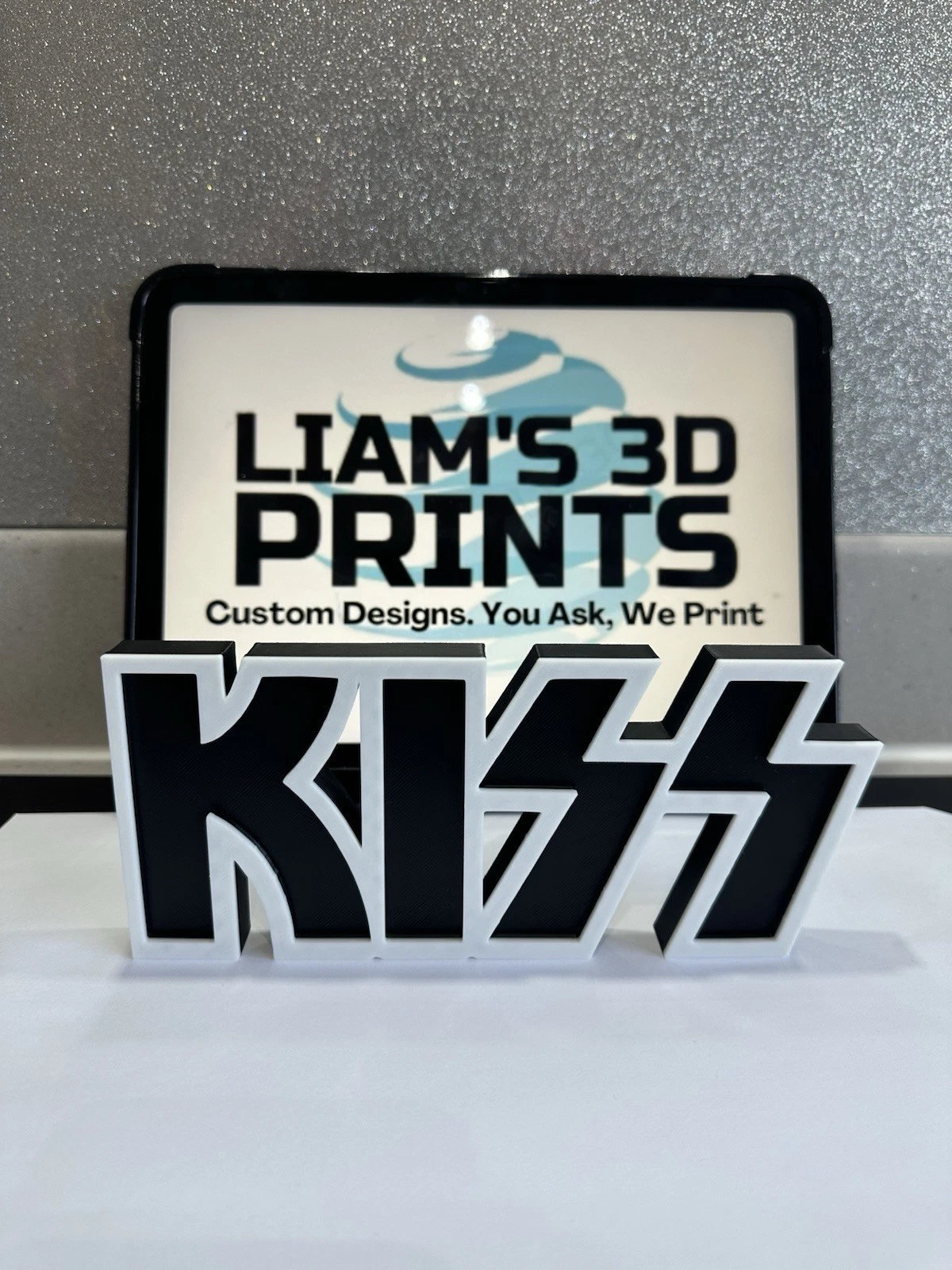 Decorative KISS Rock self standing sign logo display POP 3D music