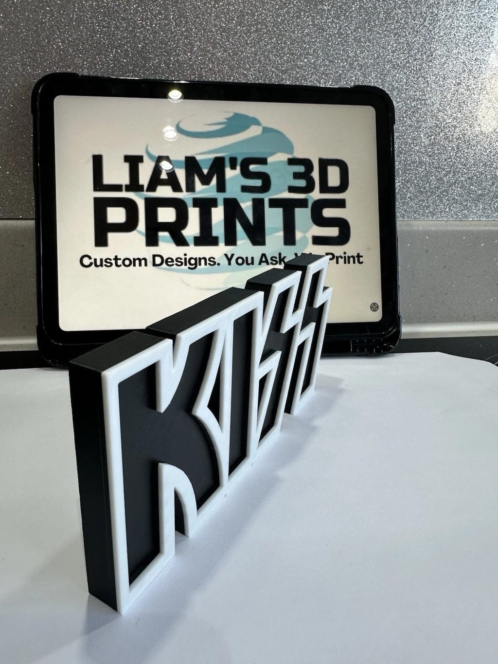 Decorative KISS Rock self standing sign logo display POP 3D music