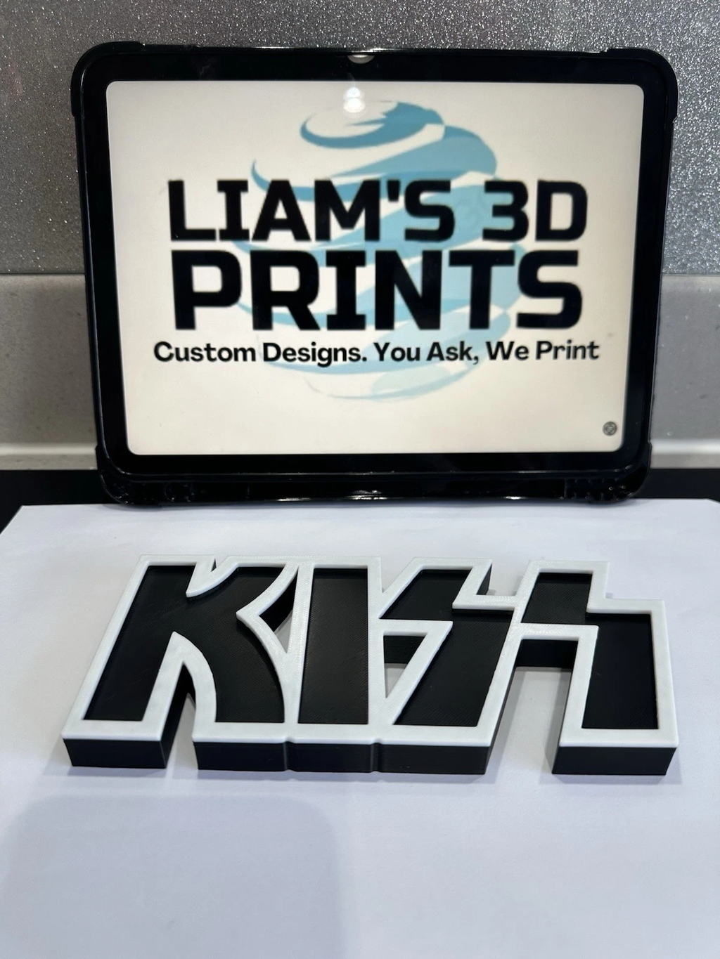 Decorative KISS Rock self standing sign logo display POP 3D music