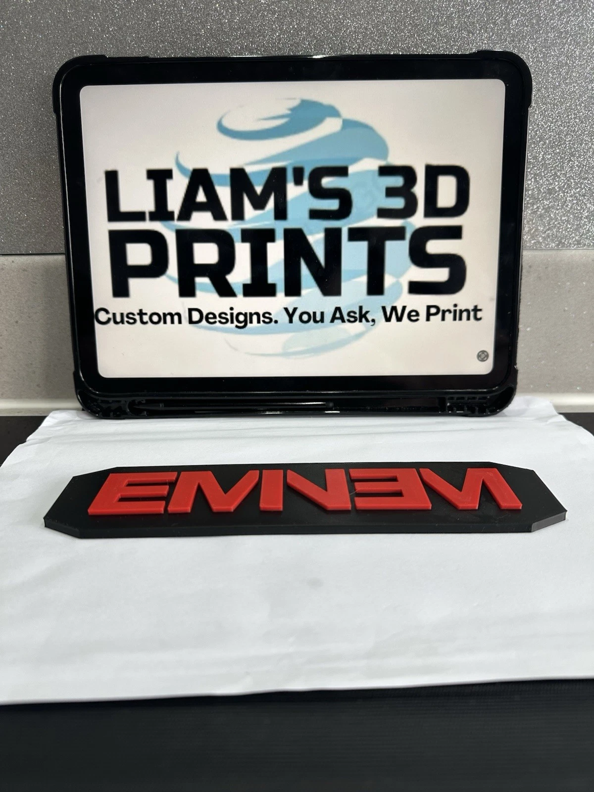 Decorative Eminem Slim Shady Rap logo display POP 3D music