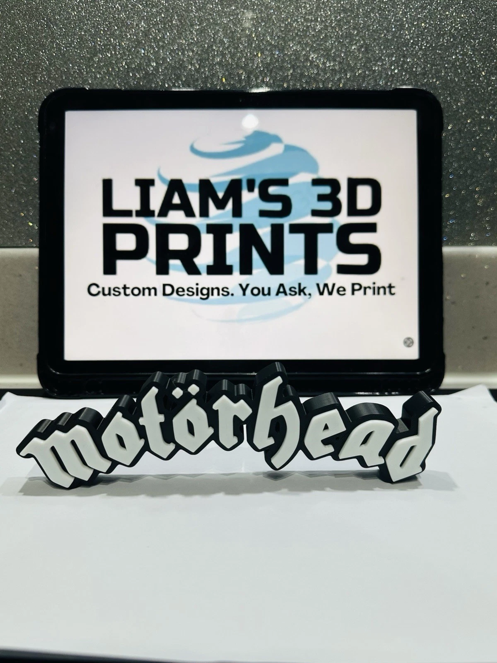 Decorative Motorhead self standing sign logo display POP 3D music
