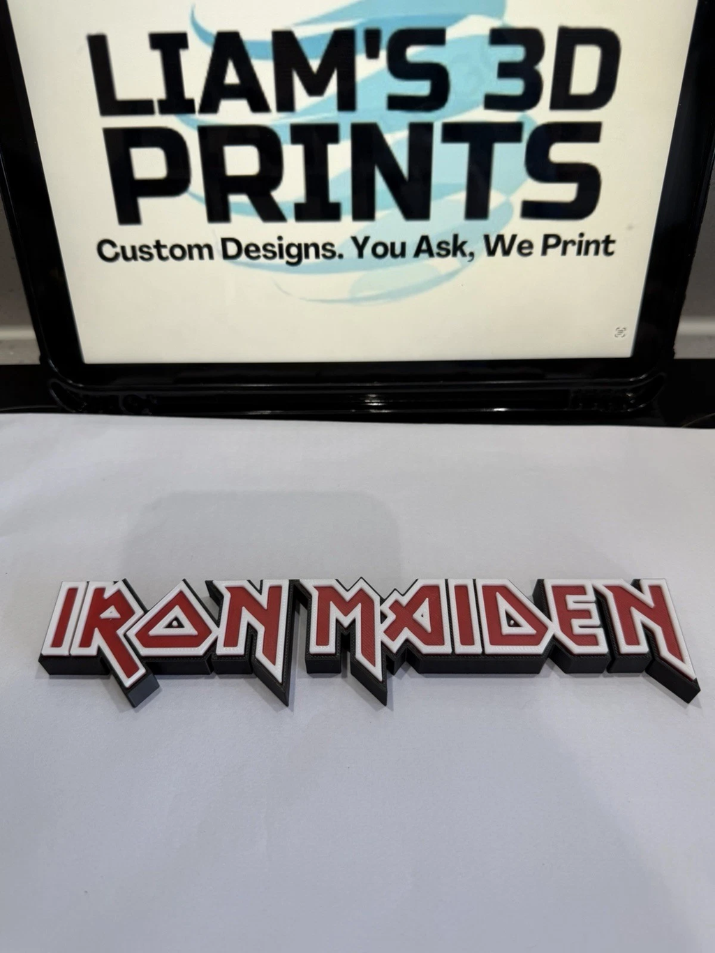 Decorative Iron Maiden self standing sign logo display POP 3D music