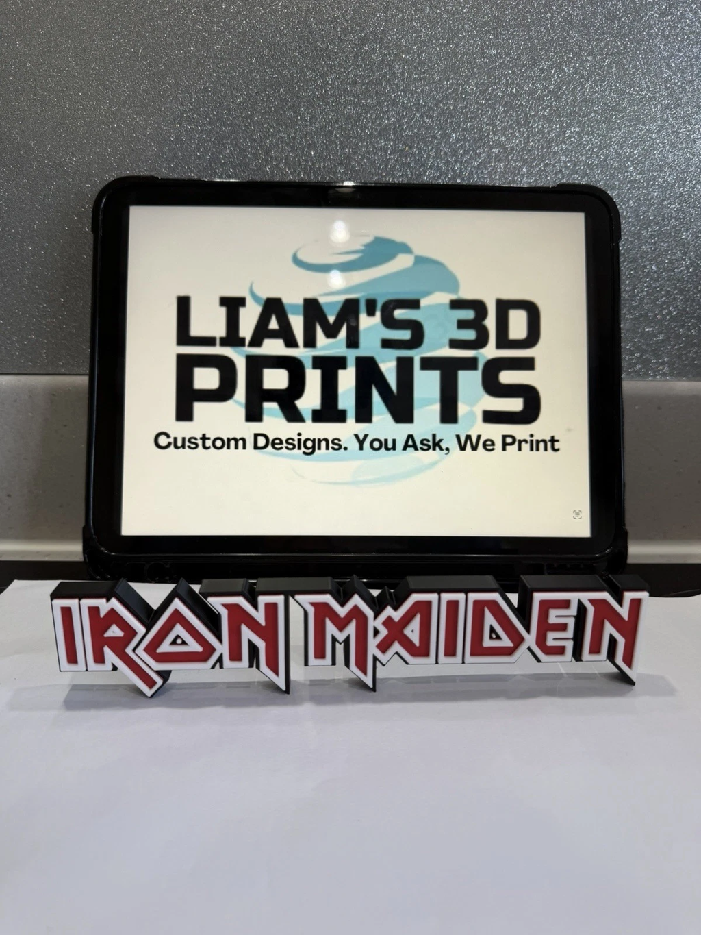 Decorative Iron Maiden self standing sign logo display POP 3D music