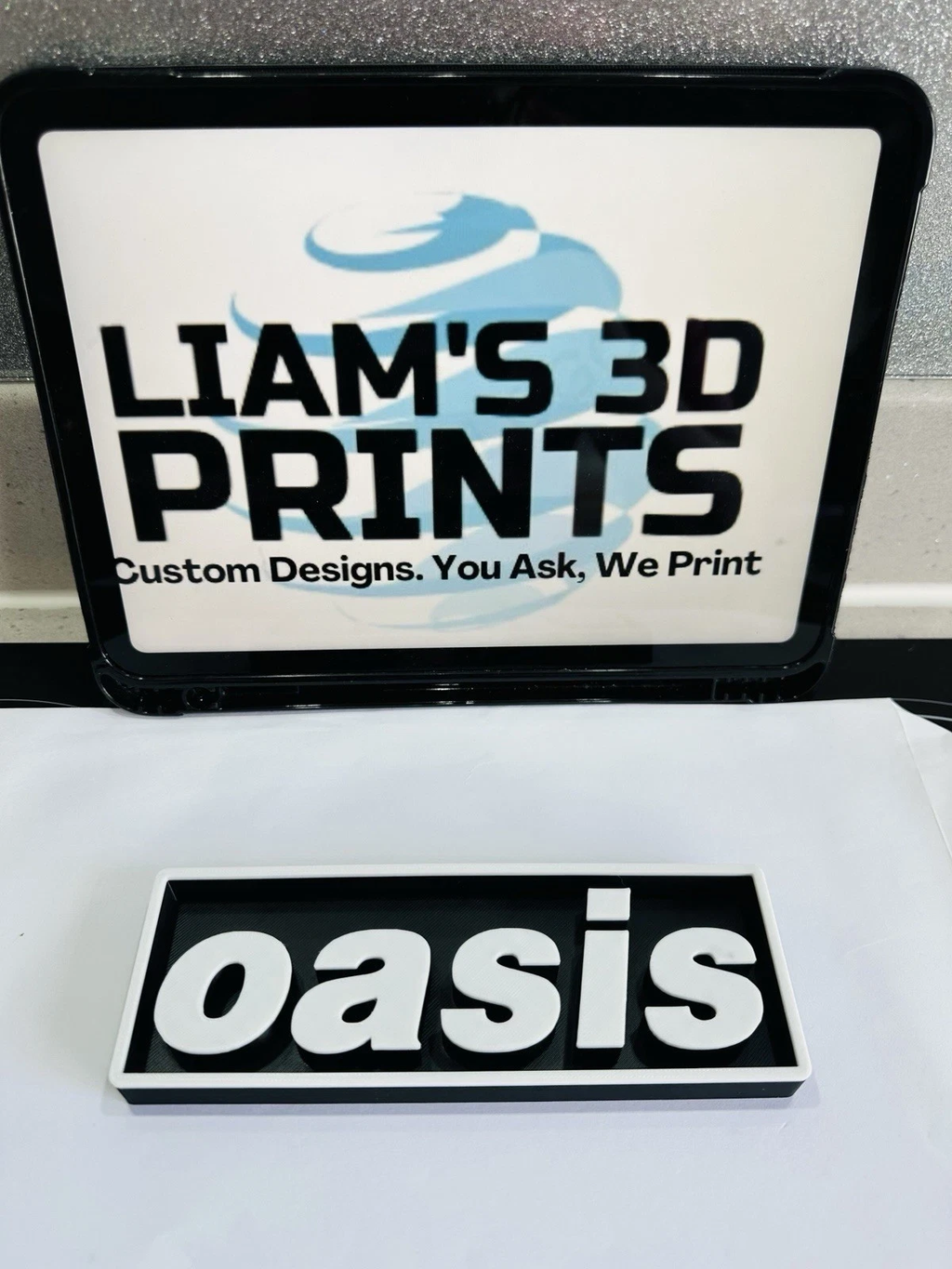 Decorative Oasis Music Box Sign Logo Shelf Display 2 Sizes