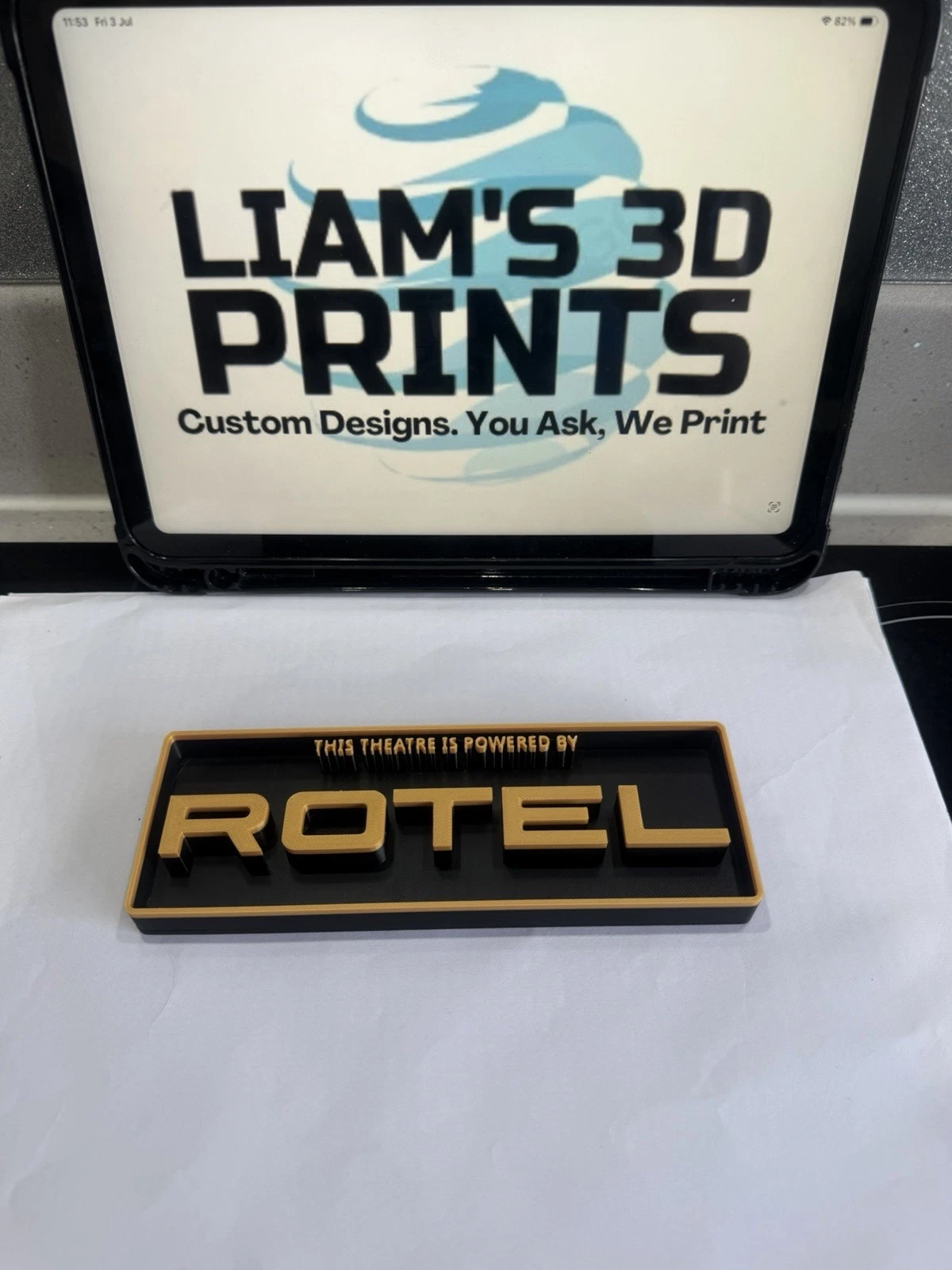 Decorative Rotel Theatre logo Sign Display Cinema s17.5cm L22cm