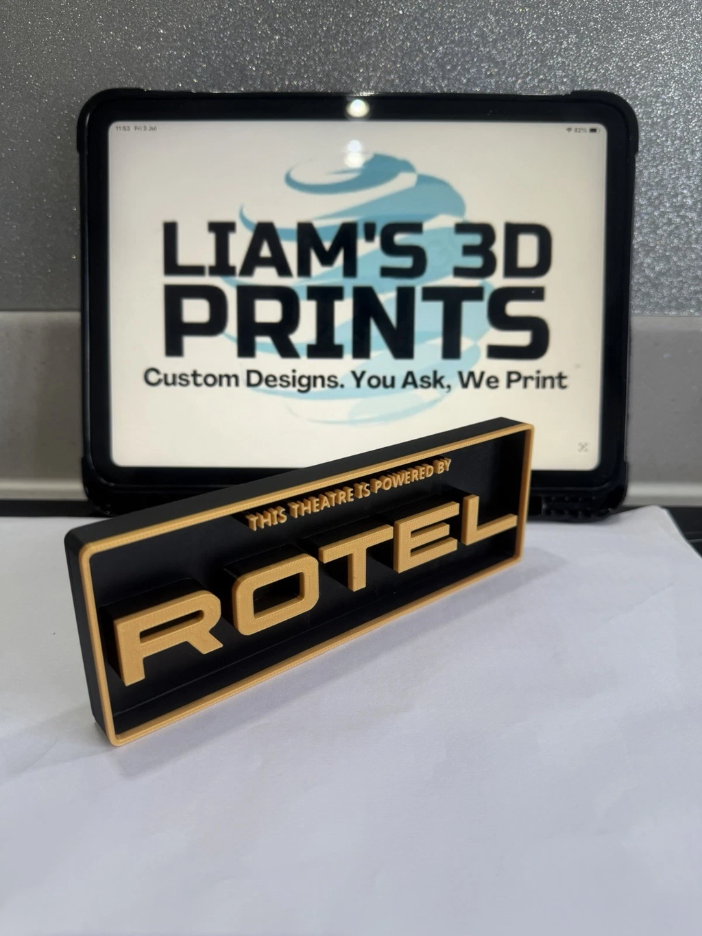 Decorative Rotel Theatre logo Sign Display Cinema s17.5cm L22cm