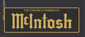 Decorative McIntosh Theatre logo Sign Display Cinema small 17.5cm Large 22cm