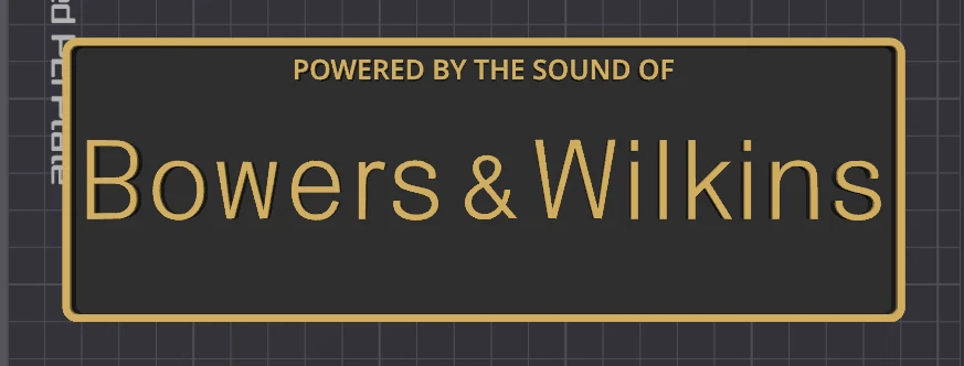 Decorative Bowers & Wilkins Theatre logo Sign Display Cinema s17.5cm L22cm