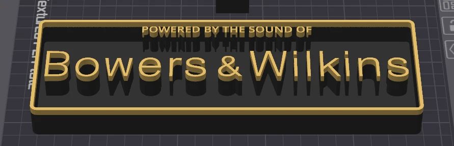 Decorative Bowers & Wilkins Theatre logo Sign Display Cinema s17.5cm L22cm