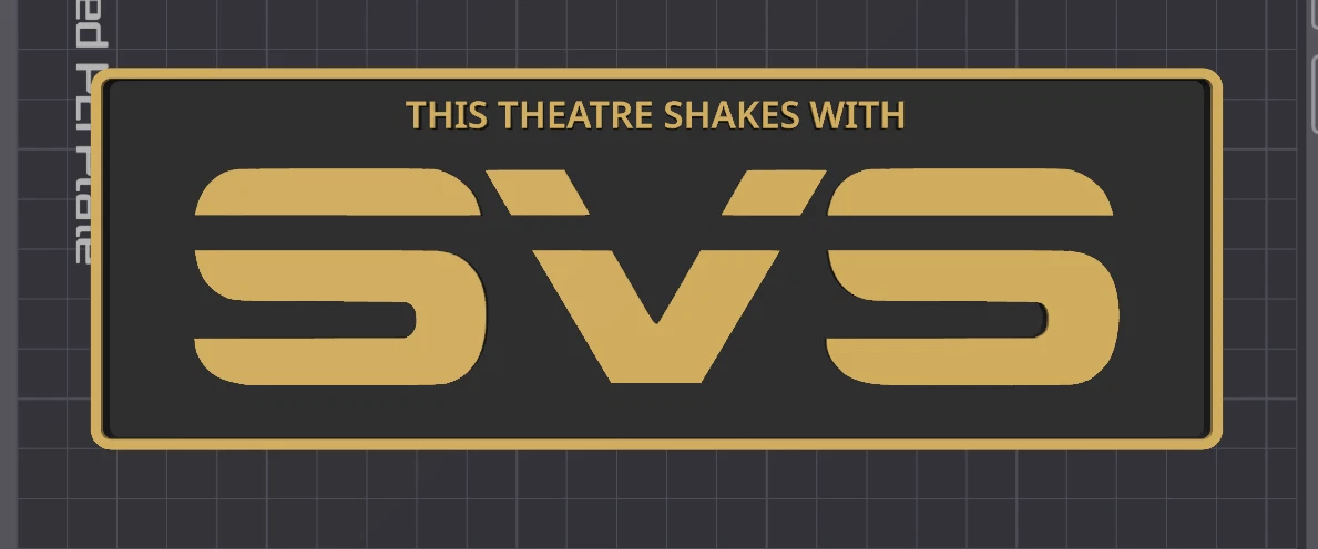 Decorative SVS Theatre logo Sign Display Cinema s17.5cm L22cm