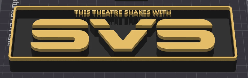 Decorative SVS Theatre logo Sign Display Cinema s17.5cm L22cm