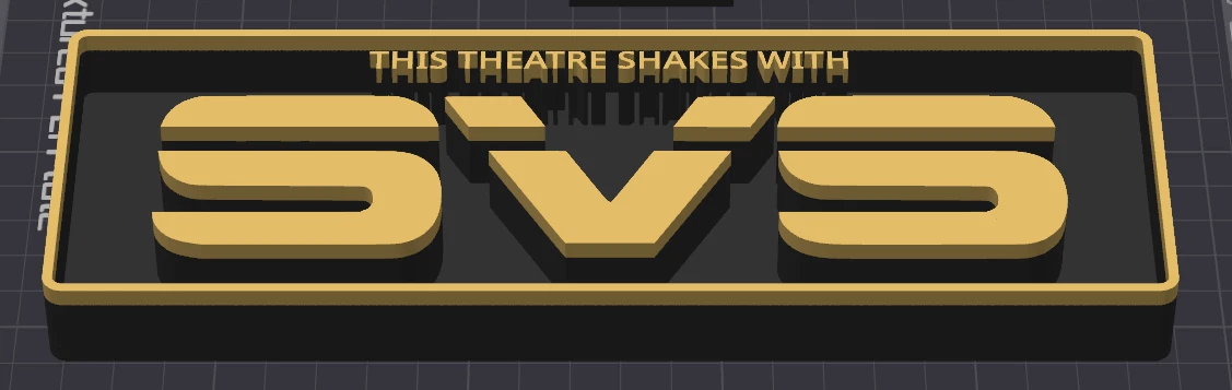 Decorative SVS Theatre logo Sign Display Cinema s17.5cm L22cm