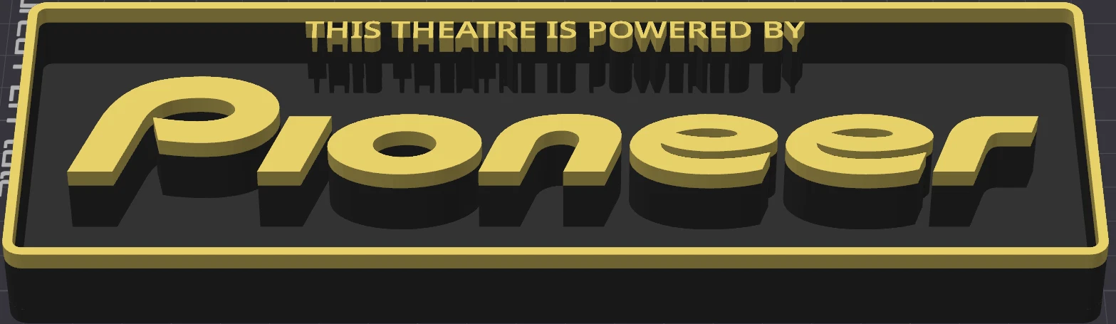 Decorative Pioneer logo Sign Display theatre Cinema small 17.5cm Large 22cm