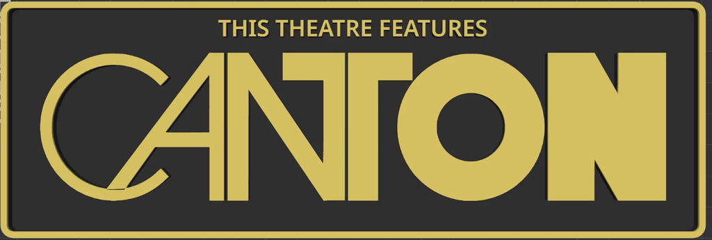 Decorative Canton logo Sign Display theatre Cinema small 17.5cm Large 22cm