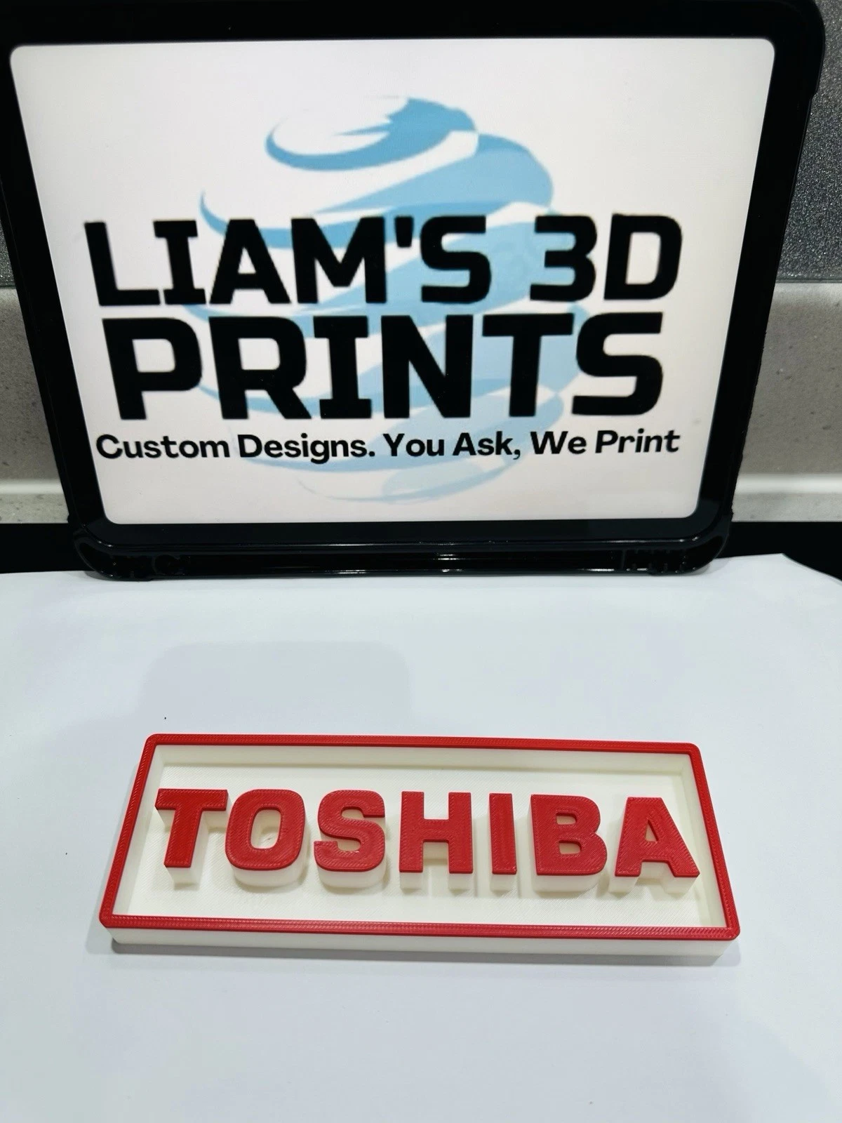Decorative Toshiba Technology Logo Sign Display Cinema s17.5cm L22cm