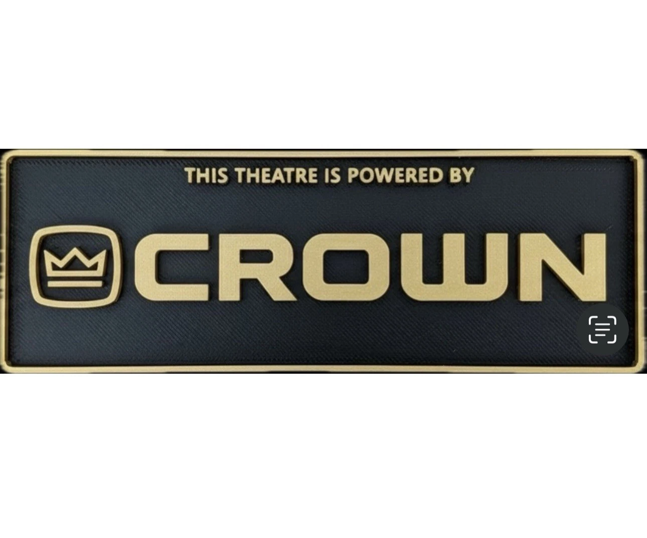 Decorative Crown Theatre logo Sign Display Cinema small 17.5cm Large 22cm