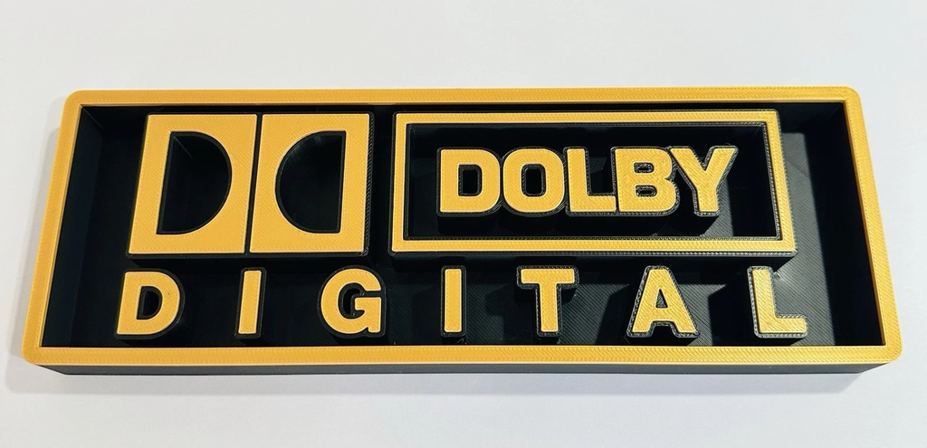 Decorative Dolby Digital Home Cinema Box Sign Logo Shelf Wall 3D Print 2 Sizes