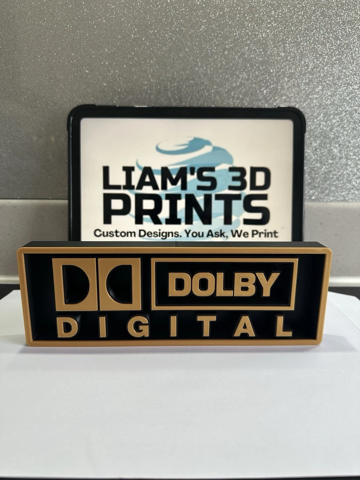 Decorative Dolby Digital Home Cinema Box Sign Logo Shelf Wall 3D Print 2 Sizes