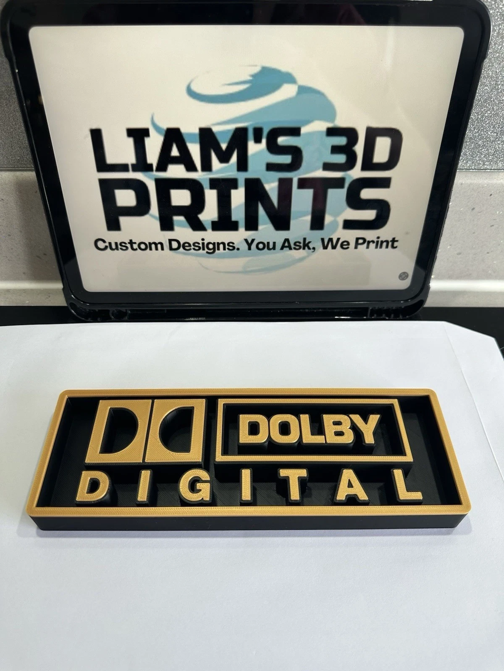 Decorative Dolby Digital Home Cinema Box Sign Logo Shelf Wall 3D Print 2 Sizes