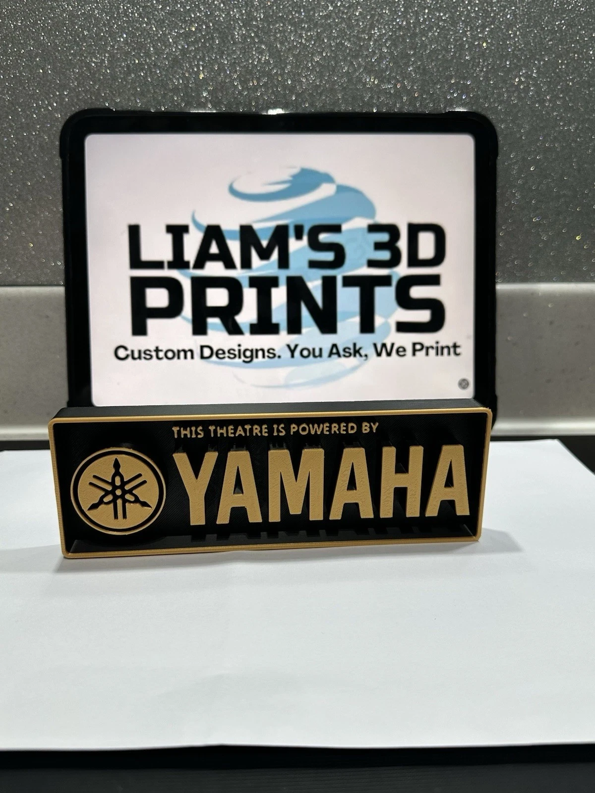 Decorative Yamaha Theatre Home Cinema Box Sign Logo Shelf Wall 3D Print 2 Sizes