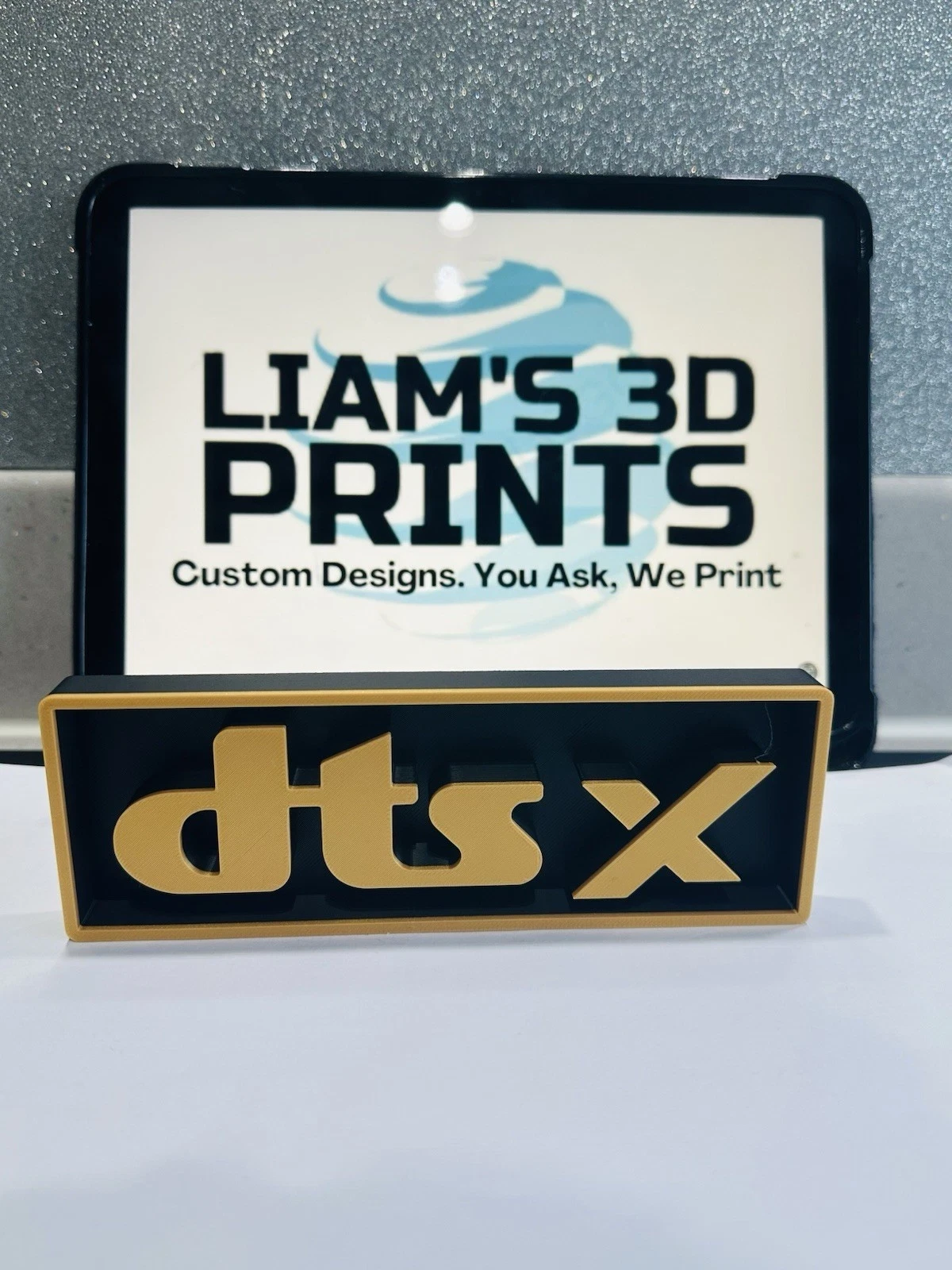 Decorative DTS X Home Cinema Box Sign Logo Shelf Wall Display 3D Print 2 Sizes