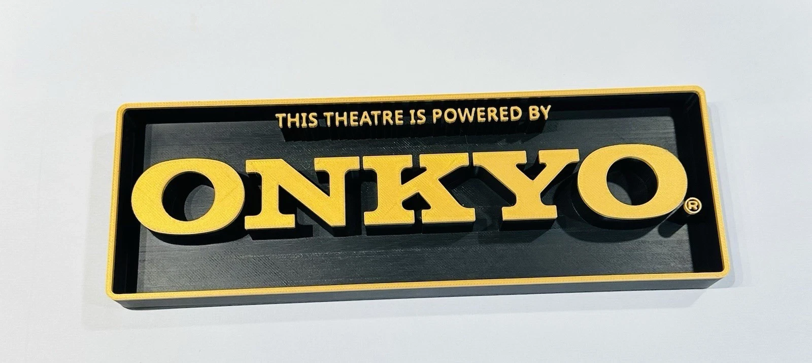 Decorative Onkyo Theatre Home Cinema Box Sign Logo Shelf 3D Print 2 Sizes