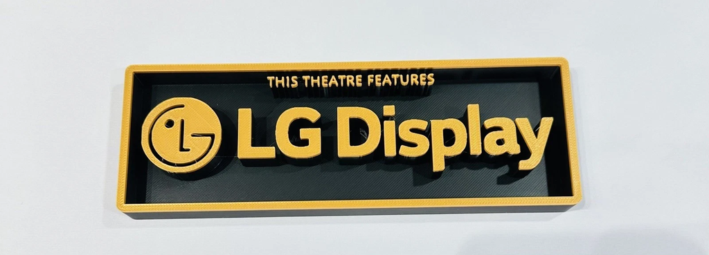 Decorative LG Theatre Home Cinema Box Sign Logo Shelf Wall 3D Print 2 Sizes