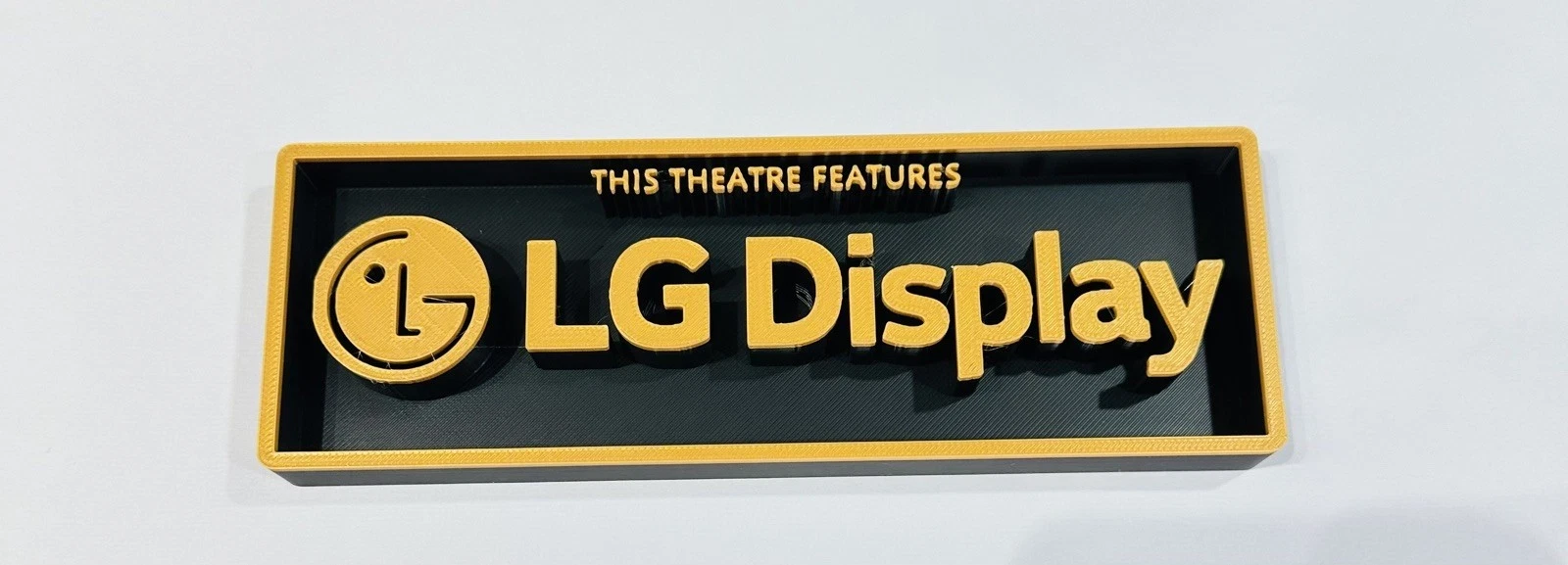 Decorative LG Theatre Home Cinema Box Sign Logo Shelf Wall 3D Print 2 Sizes