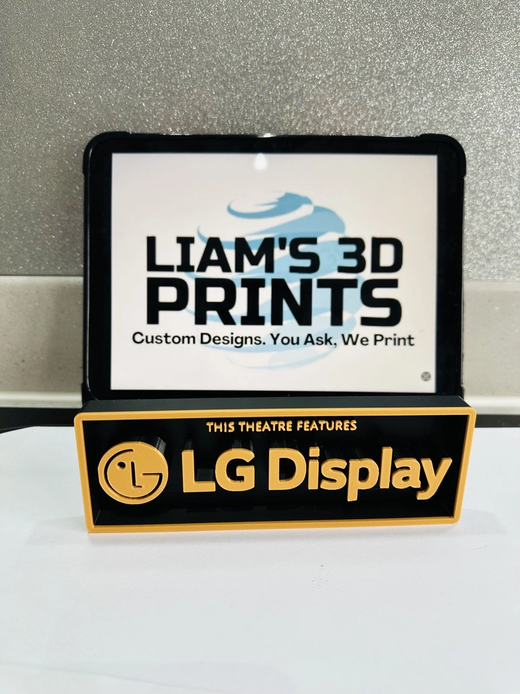 Decorative LG Theatre Home Cinema Box Sign Logo Shelf Wall 3D Print 2 Sizes