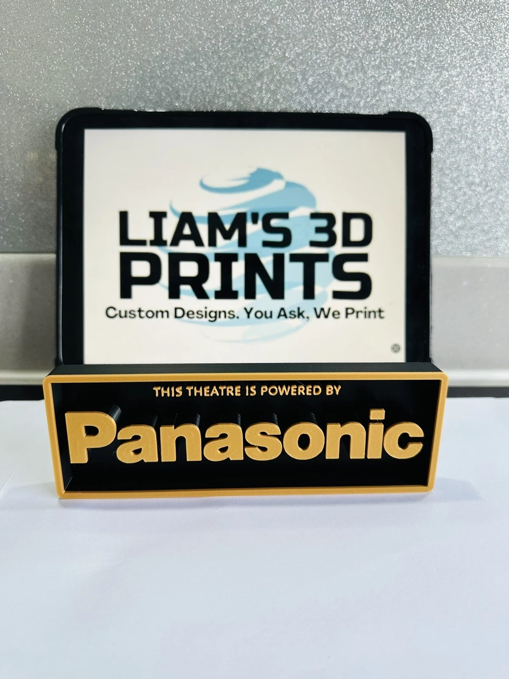 Decorative Panasonic Theatre Home Cinema Box Sign Logo Shelf 3D Print 2 Sizes