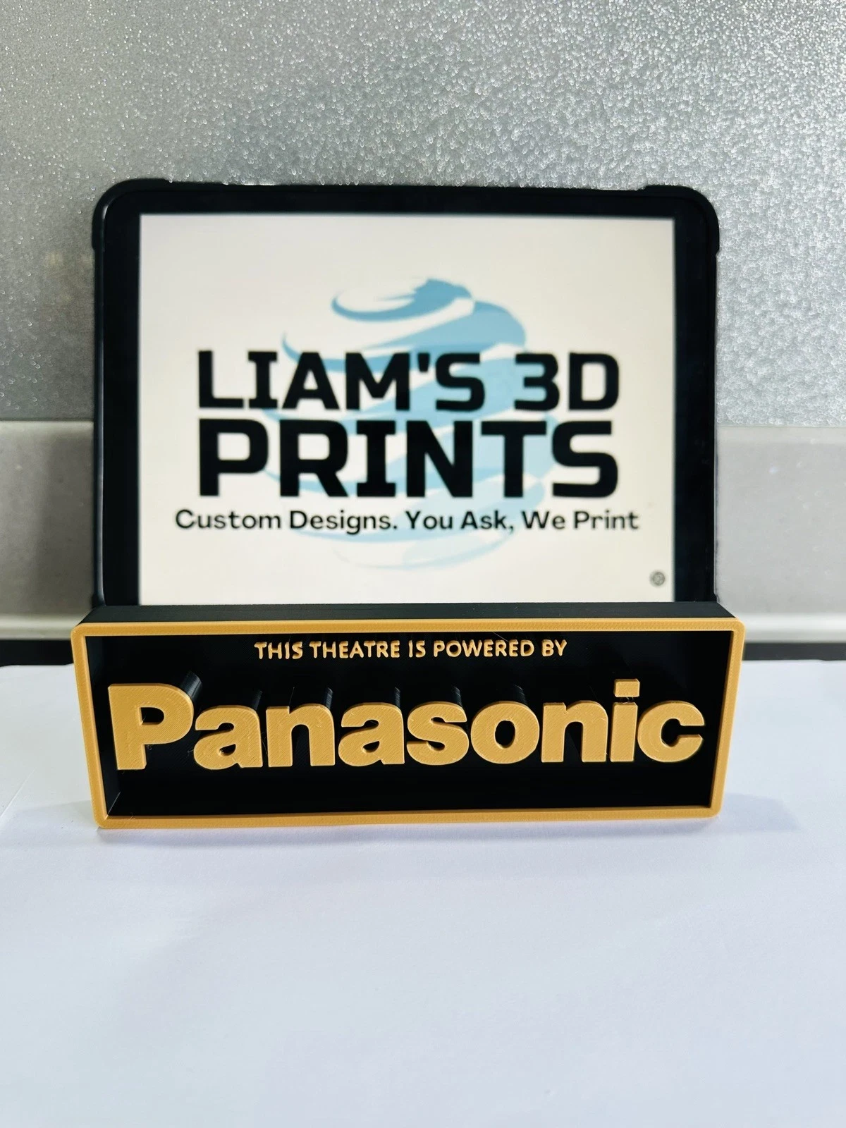 Decorative Panasonic Theatre Home Cinema Box Sign Logo Shelf 3D Print 2 Sizes