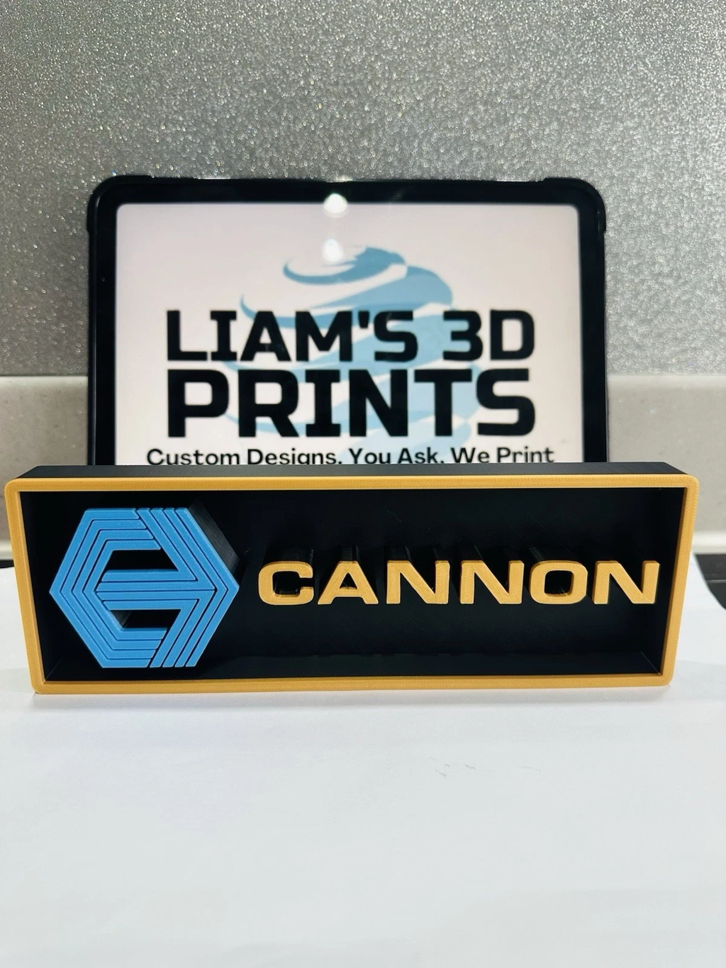 Decorative Cannon Home Cinema Box Sign Logo Shelf Wall Display 3D Print 2 Sizes