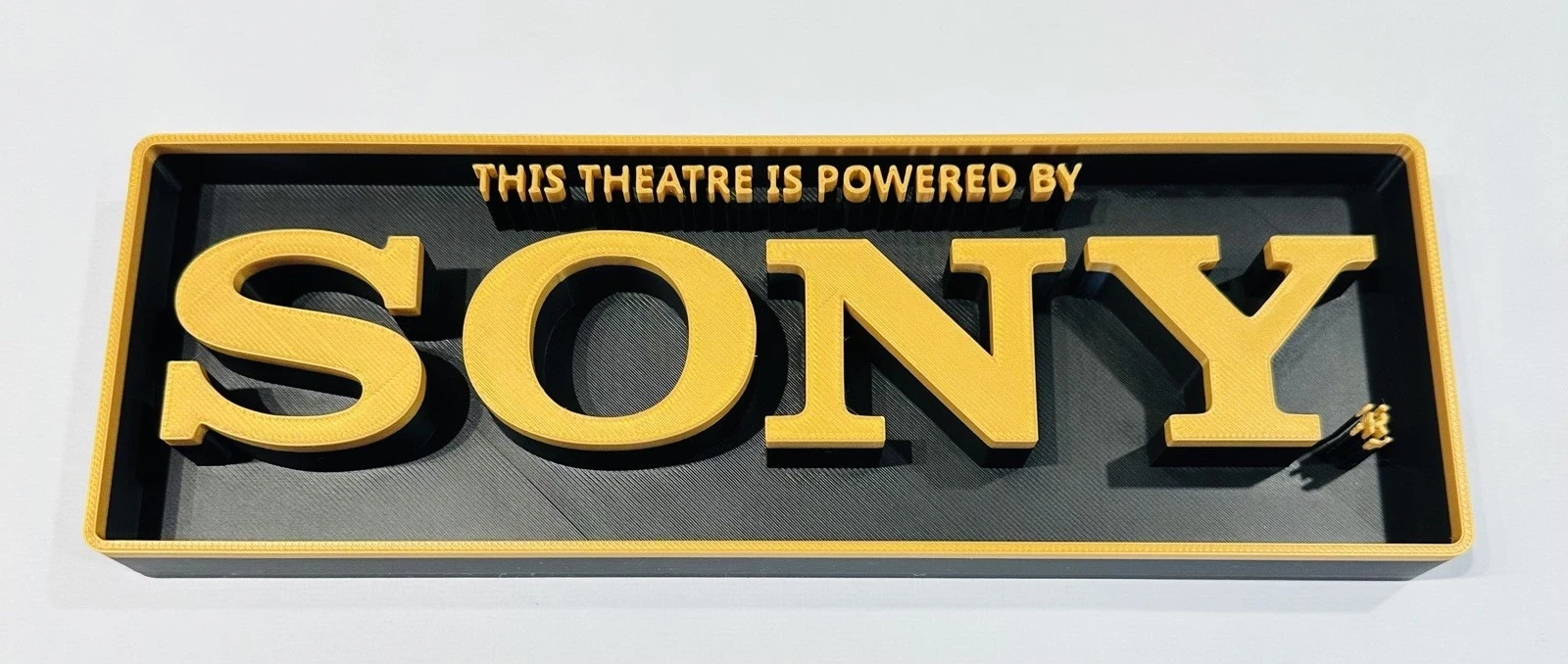 Decorative Sony Theatre Home Cinema Box Sign Logo Shelf Wall 3D Print 2 Sizes