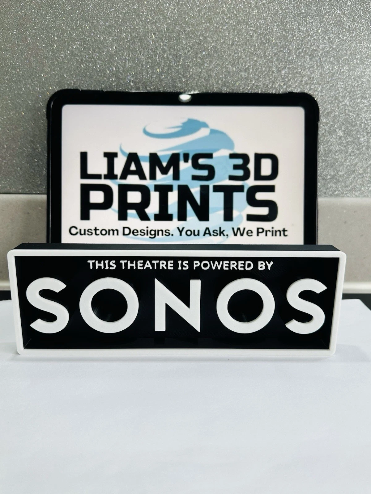 Decorative Sonos Theatre Home Cinema Box Sign Logo Shelf Wall 3D Print 2 Sizes