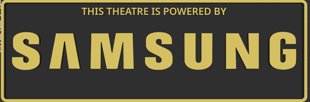 Decorative Samsung logo Sign Display theatre Cinema small 17.5cm Large 22cm