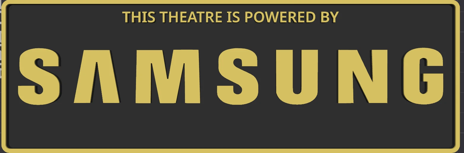 Decorative Samsung logo Sign Display theatre Cinema small 17.5cm Large 22cm