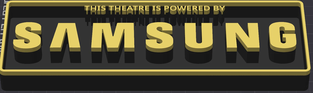 Decorative Samsung logo Sign Display theatre Cinema small 17.5cm Large 22cm