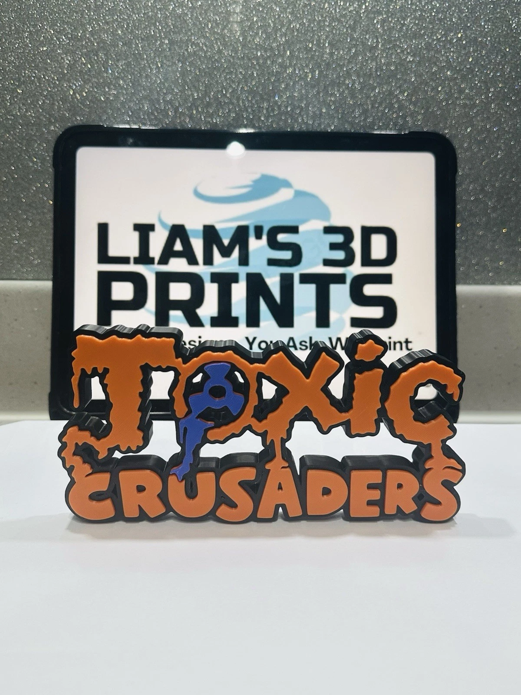 Decorative Toxic Crusaders logo Sign Display Figures Mancave Self Standing
