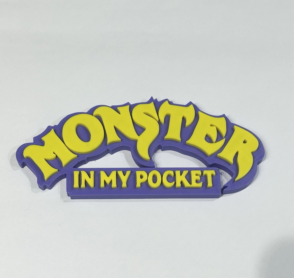 Decorative Monster In My Pocket logo Sign Display Figures