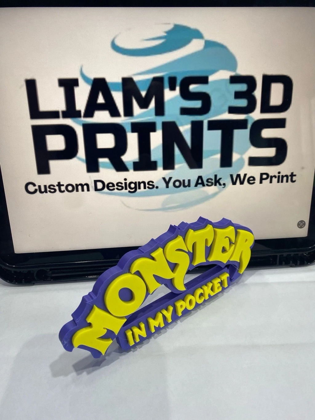Decorative Monster In My Pocket logo Sign Display Figures