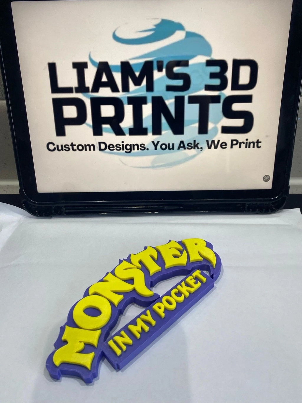Decorative Monster In My Pocket logo Sign Display Figures