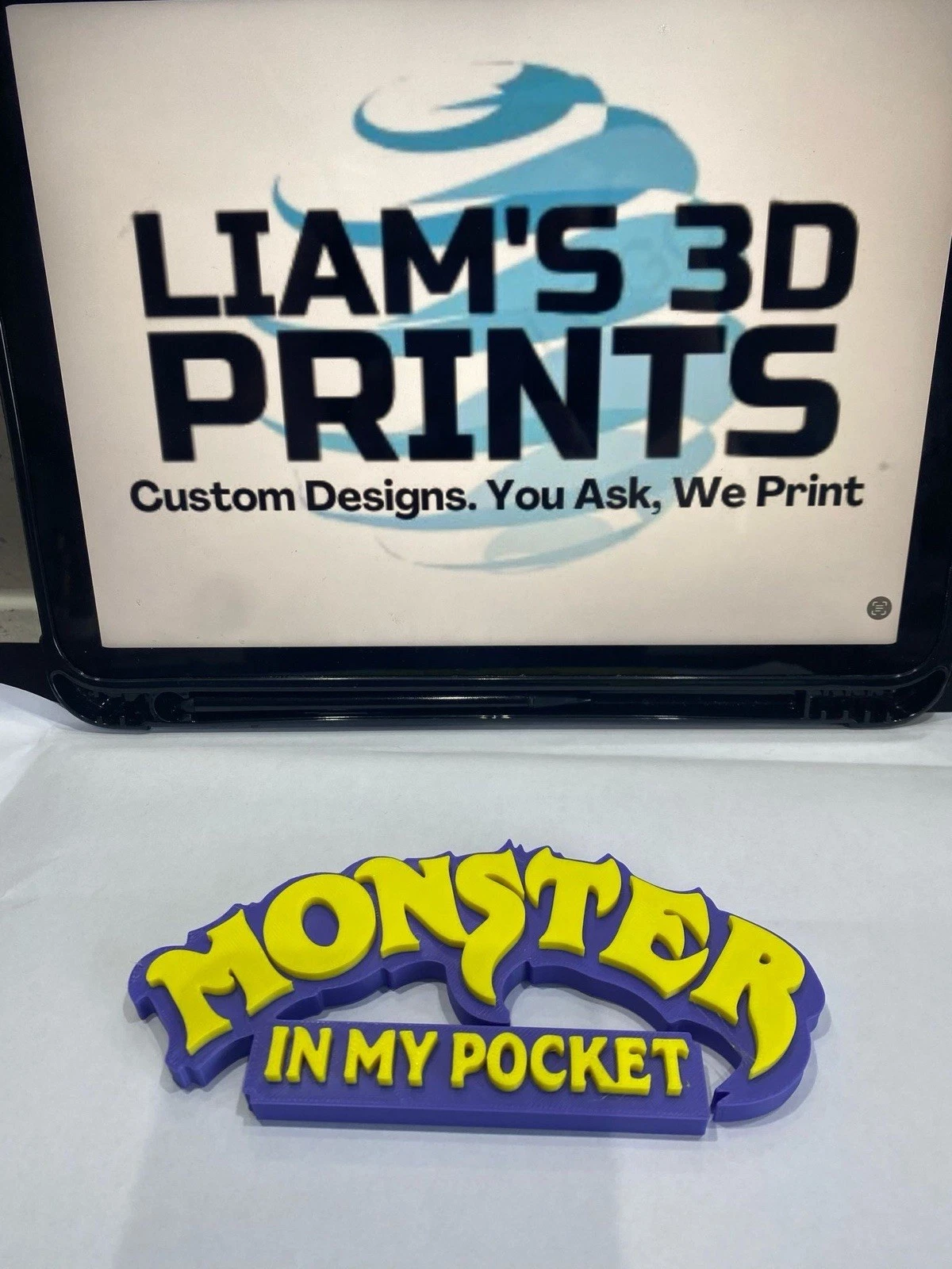Decorative Monster In My Pocket logo Sign Display Figures