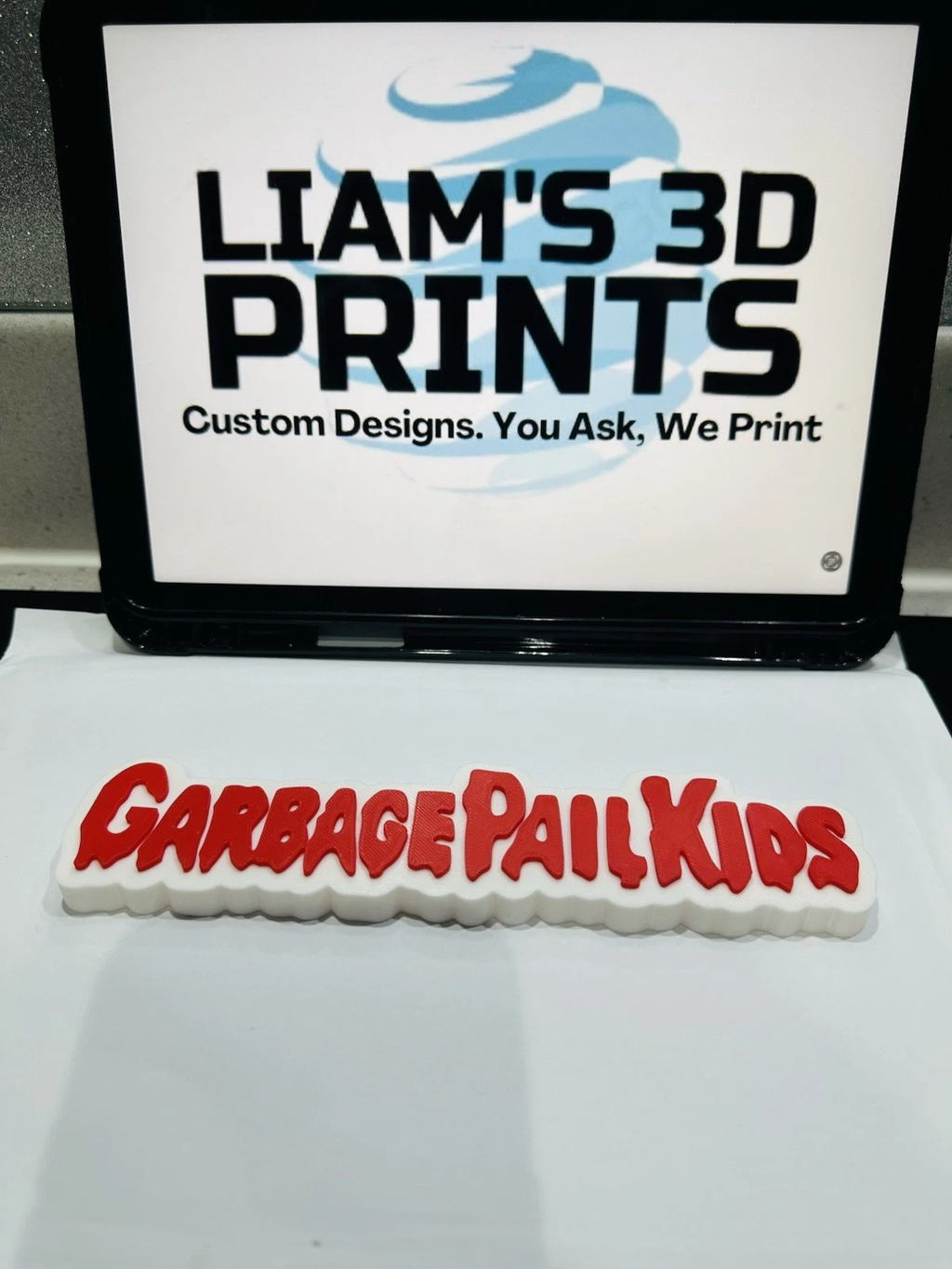 Decorative Garbage Pail Kids logo Sign Display TV Trading Cards Toys