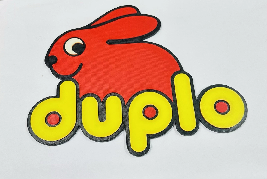 Decorative Lego Duplo logo Sign Display 3D Flat Wall Room