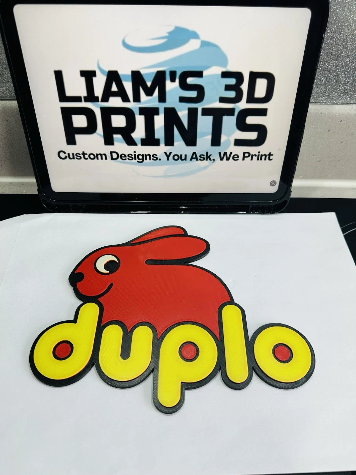 Decorative Lego Duplo logo Sign Display 3D Flat Wall Room