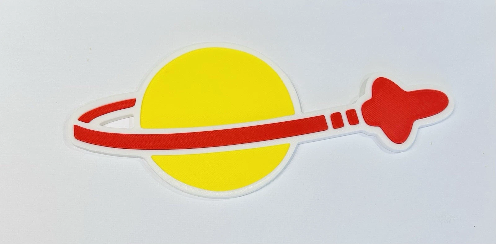 Decorative Retro Lego Space Planet logo Sign Display 3D