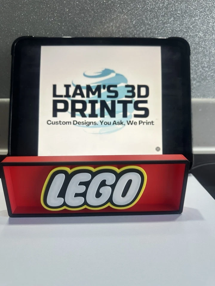 Decorative LEGO Bricks Logo Toys 3D Print Box Sign Display Two Sizes Shelf Wall