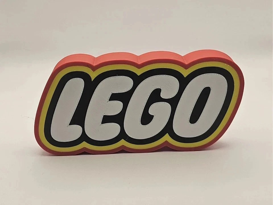 Decorative Lego Toys Logo Self Standing Shelf Display 3D Print