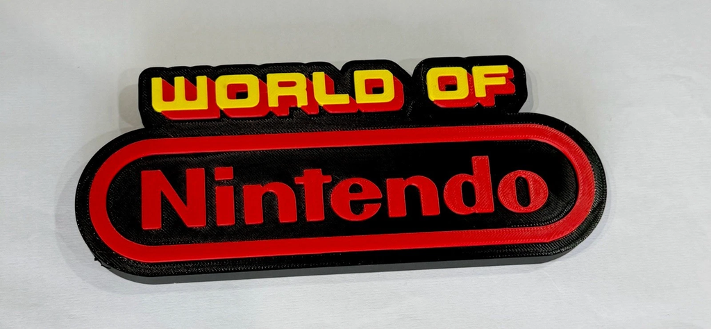 Decorative World Of Nintendo Gaming Self Standing logo Sign Display Pops